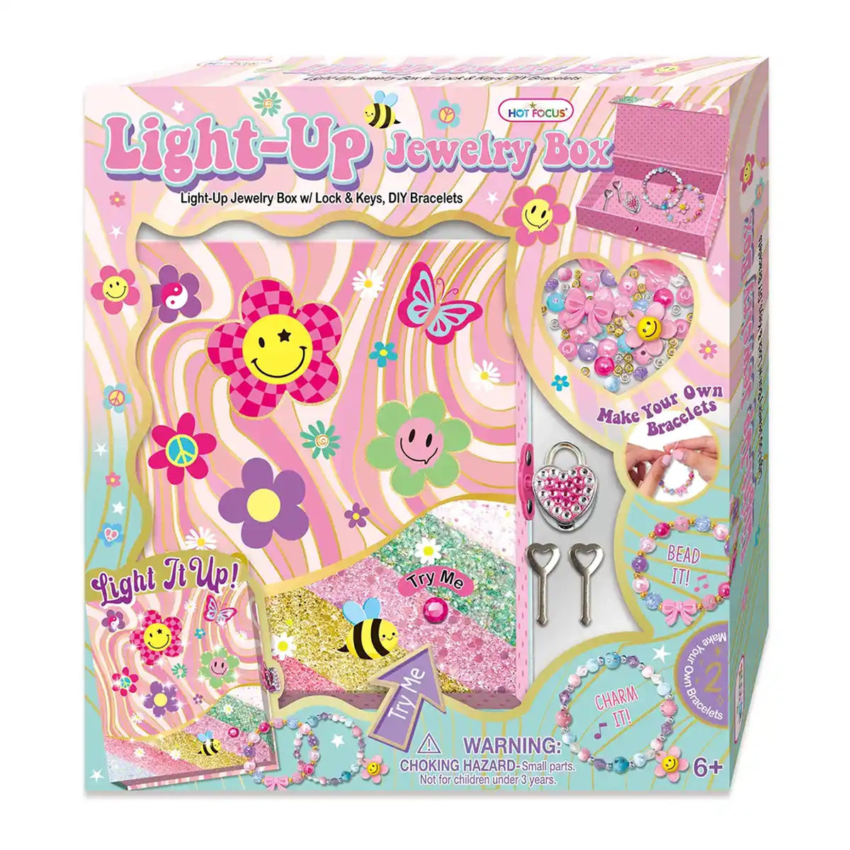 Light -Up Jewelry Box , Groovy Flower