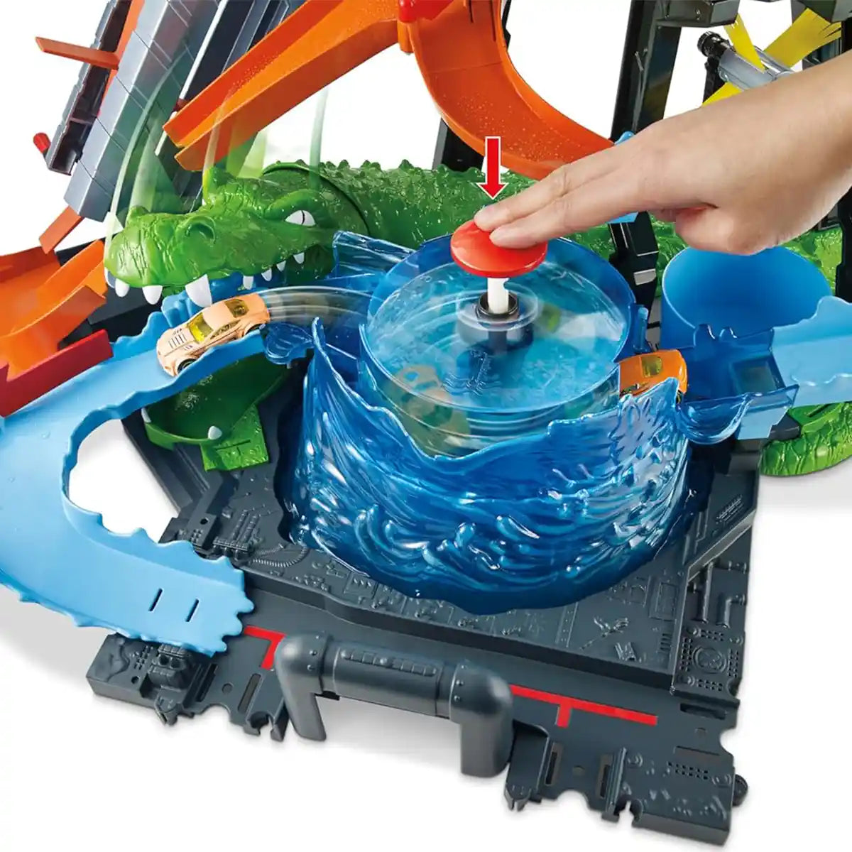Hw Color Shifters Ultimate Gator Car Wash Playset