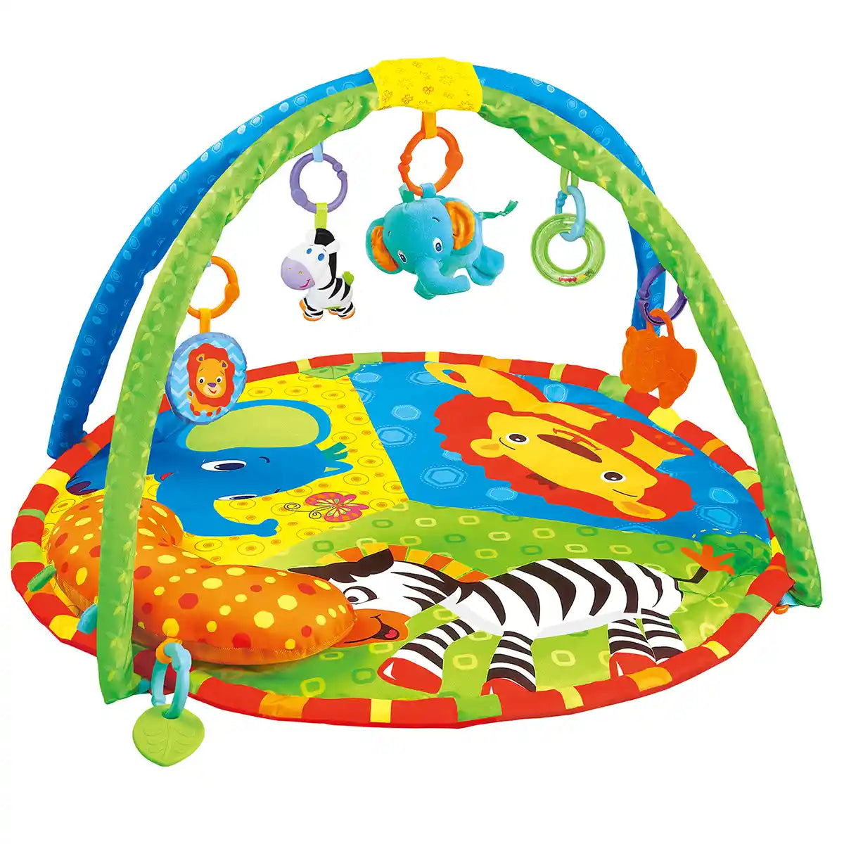 Baby Playing Mat W/ Rattles, Plush & Pillow - 27289