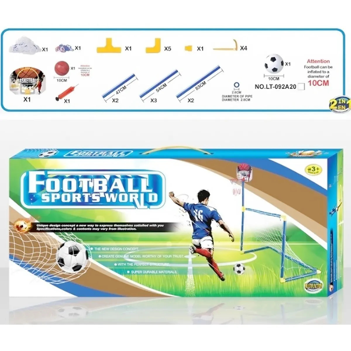 3-in-1 football door and basketball board