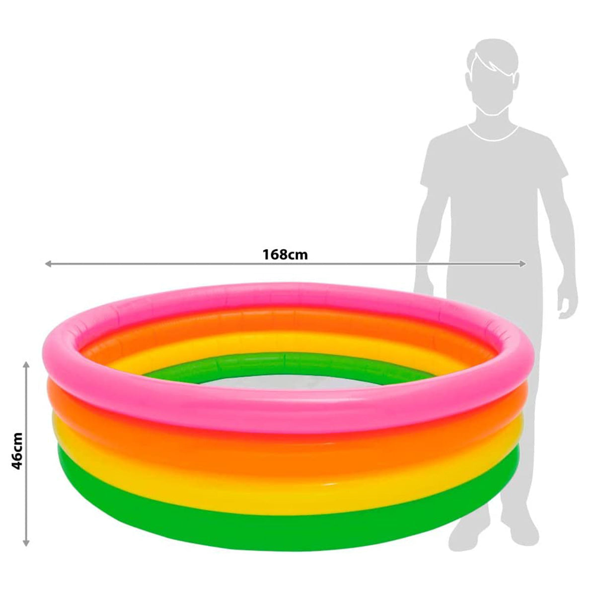 Intex Sunset Glow Pool, 4-Ring, Ages 3+, Shelf Box