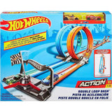 Hot Wheels DOUBLE LOOP DASH TRACKSET - Kiddy Zone