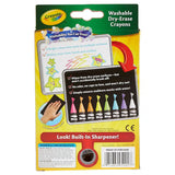 Dry-Erase Crayons, Brights, Large Size 8 ct.