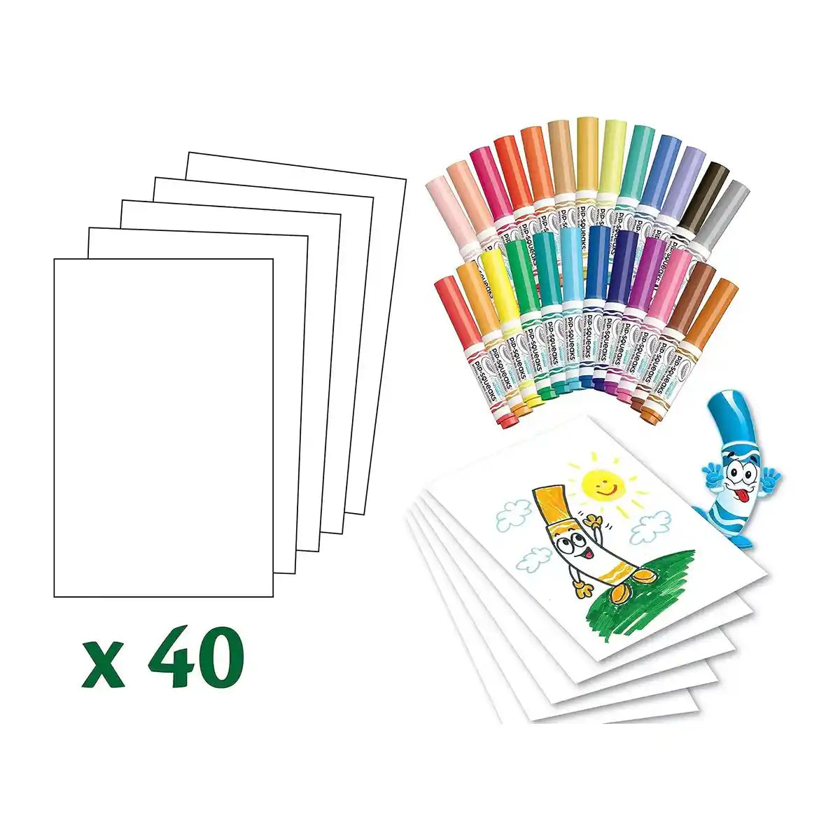 Crayola Washable Pip-Squeaks & Paper, 65 Piece Set