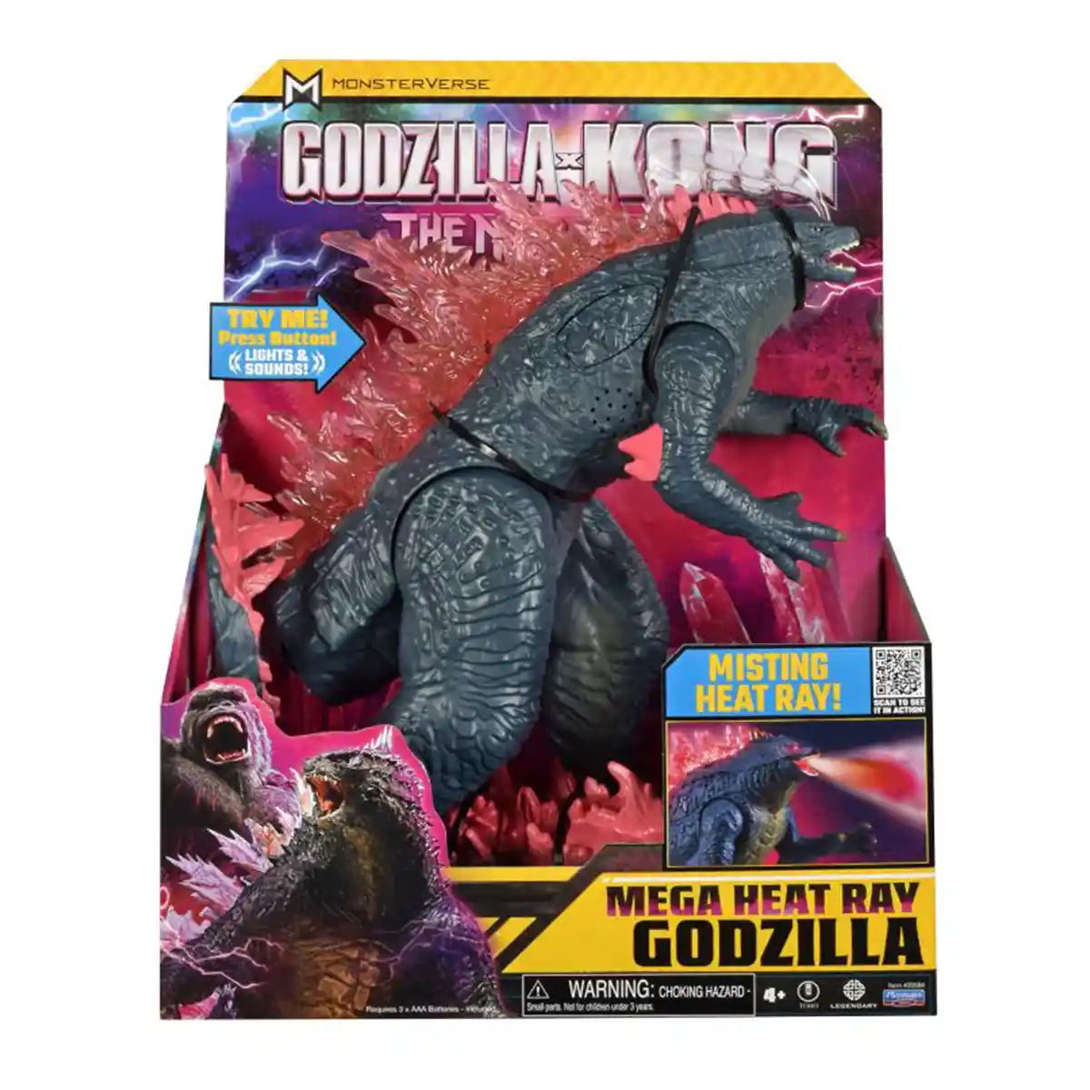 Godzilla vs. Kong Mega مجسم. 13" w/Lights و Sounds متنوع. 2