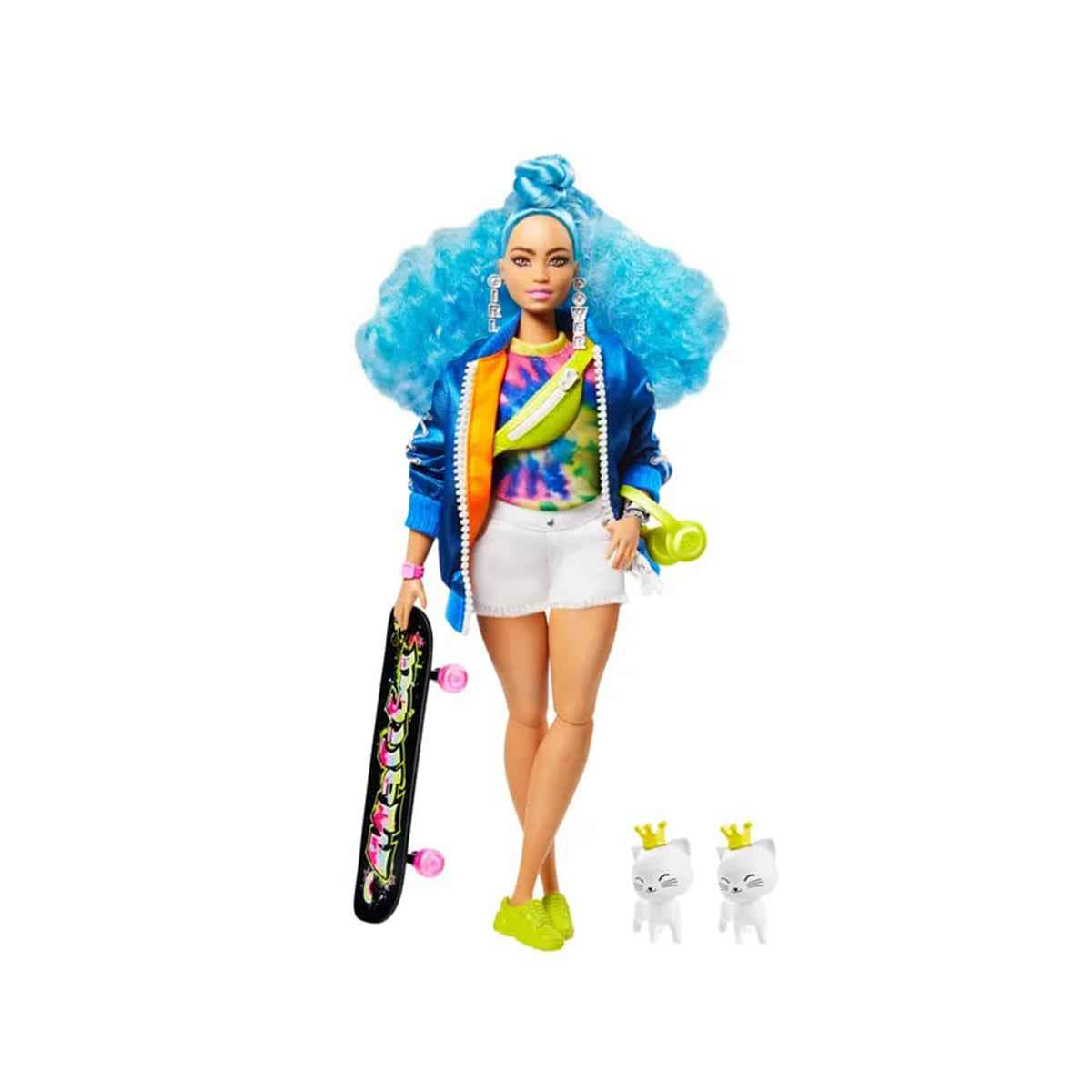 Barbie Fashionistas Extra Doll-Blue Curly Hair - Kiddy Zone