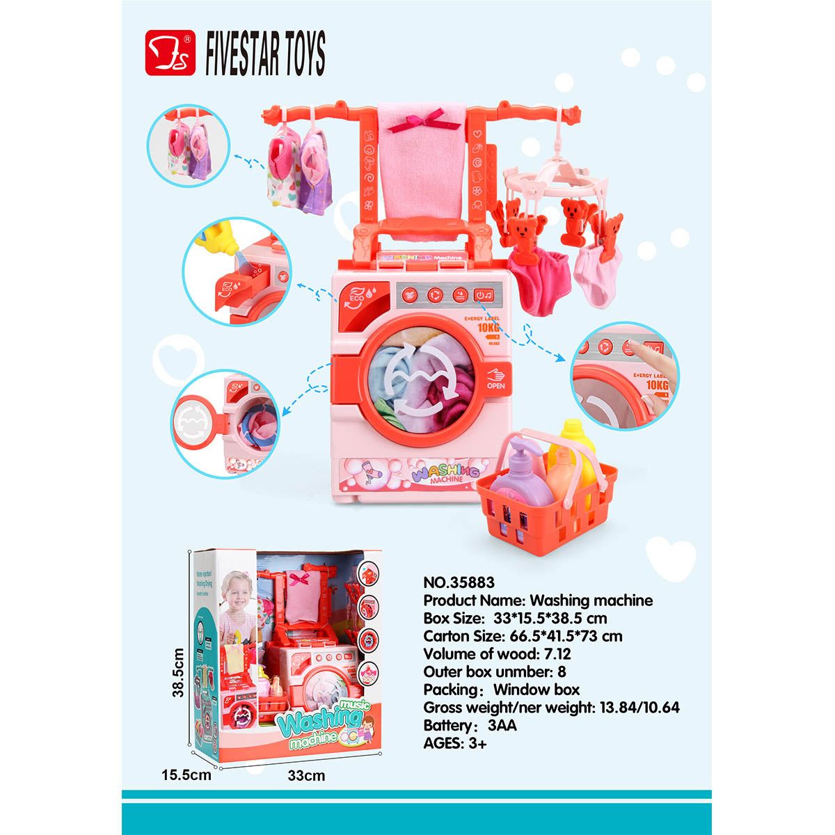 Fivestar Washing Machine 3yrs+