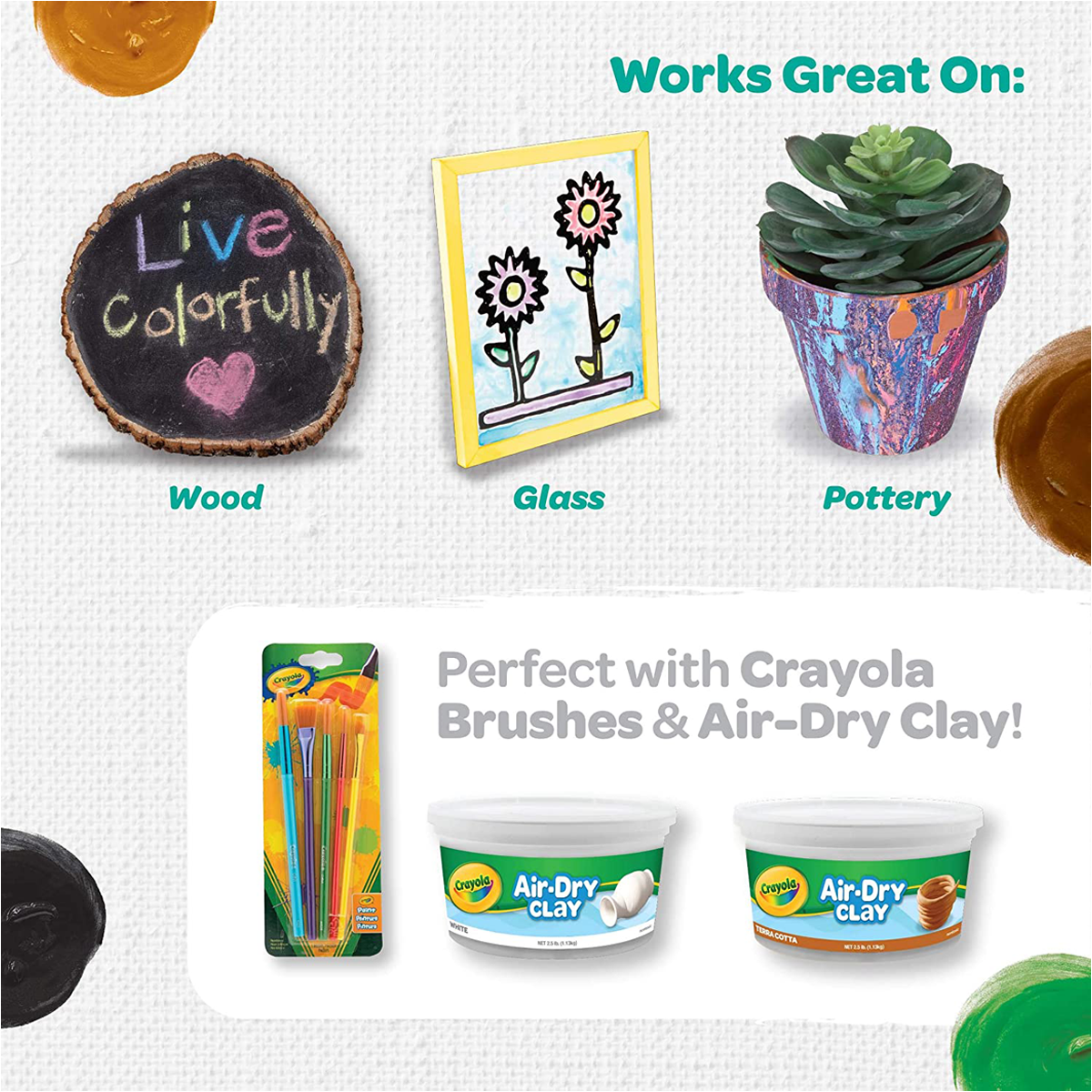 4 ct 4 oz Multi-Surface Acrylic Earth Colors