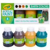 4 ct 4 oz Multi-Surface Acrylic Earth Colors