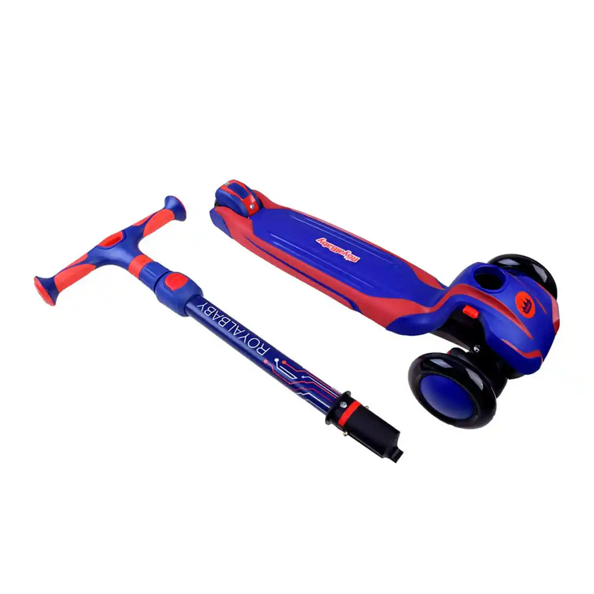 Patent T-Bar Suspension Scooter Dark Blue