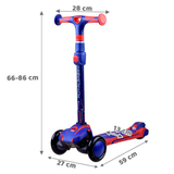 Patent T-Bar Suspension Scooter Dark Blue