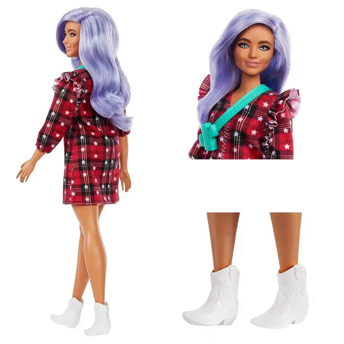 BARBIE FASHIONISTAS DOLL - PLAID DRESS - Kiddy Zone