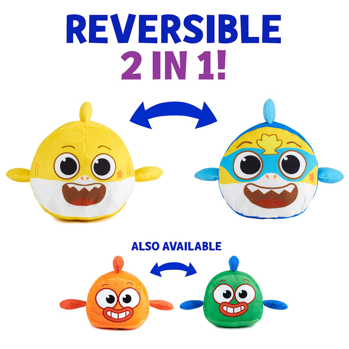 Baby Shark BS Reversible Plush Super Shark