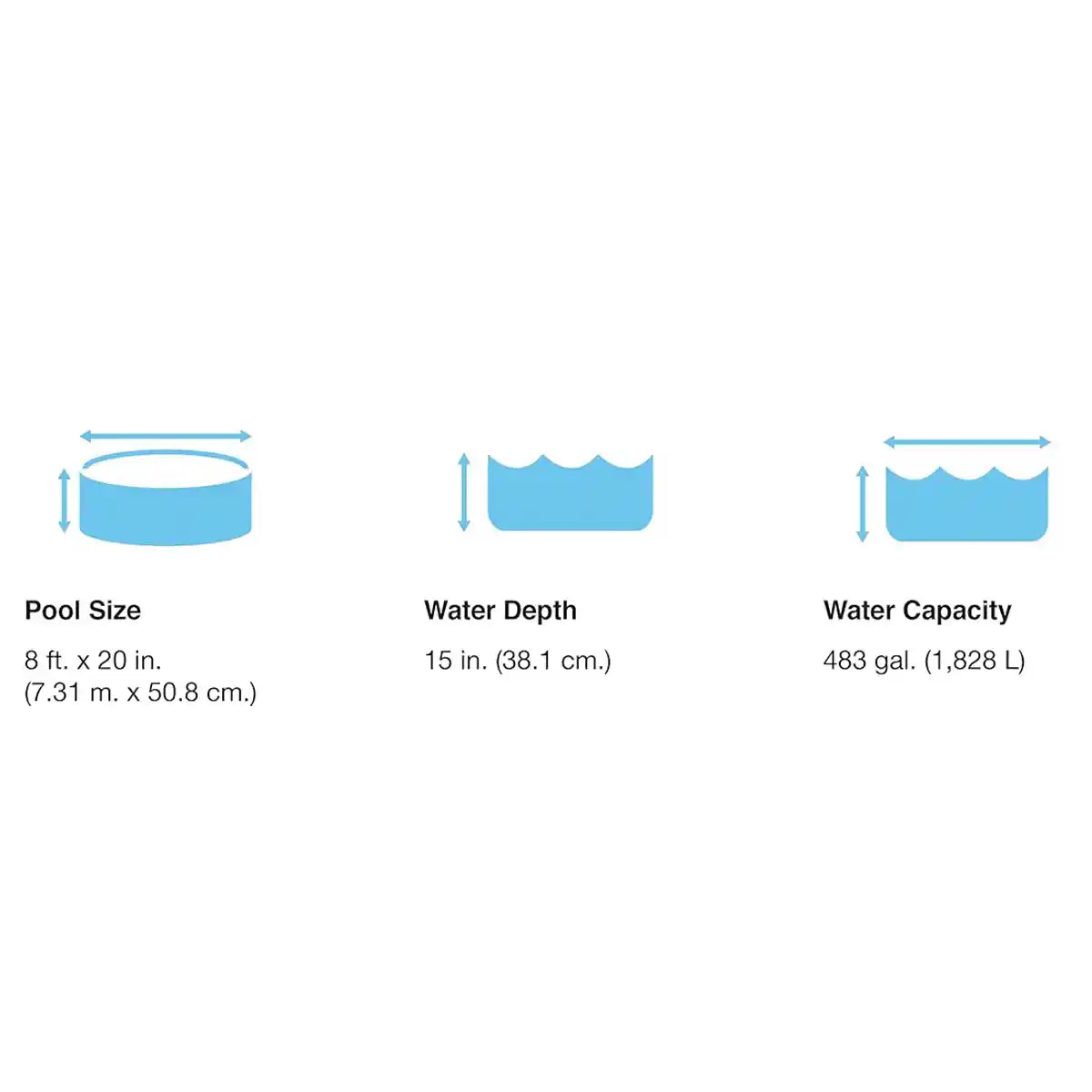 INTEX METAL FRAME POOL, Ages 6+ 42128205