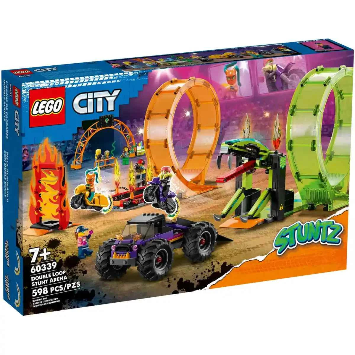 LEGO City Double Loop Stunt Arena 60339 Building Kit (598 Pieces) - Kiddy Zone