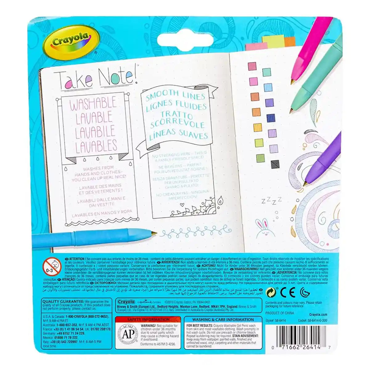 Crayola 14 ct Take Note! Washable Gel Pens