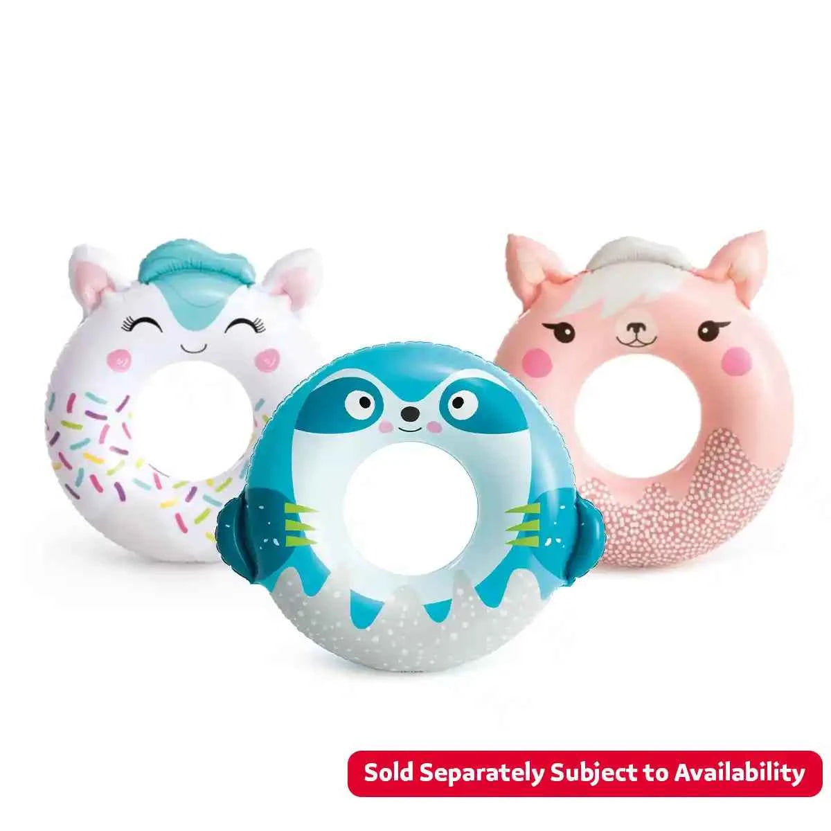 Intex Cute Animal Tubes, Ages 8+, 3 Asst. 42159266 - Kiddy Zone
