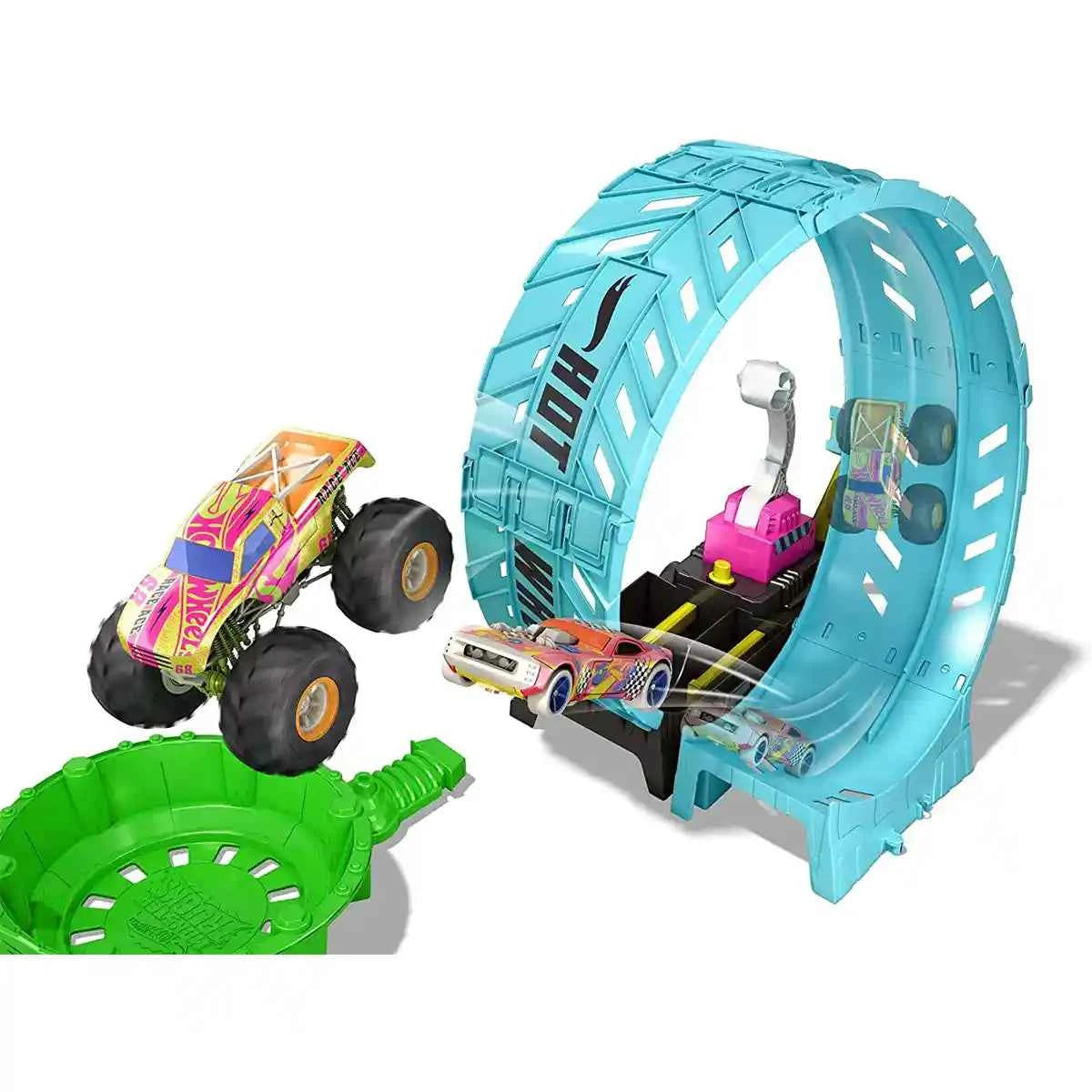 Hot Wheels Mt Glow In The Dark Epic Loop Challenge Play Set - Kiddy Zone