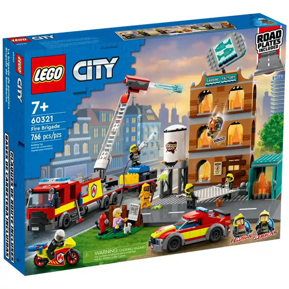 LEGO City Fire Brigade 60321 Building Kit (766 Pieces) - Kiddy Zone