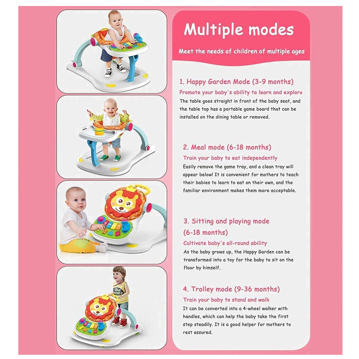 4 In 1 Walker 6m+ HE0802