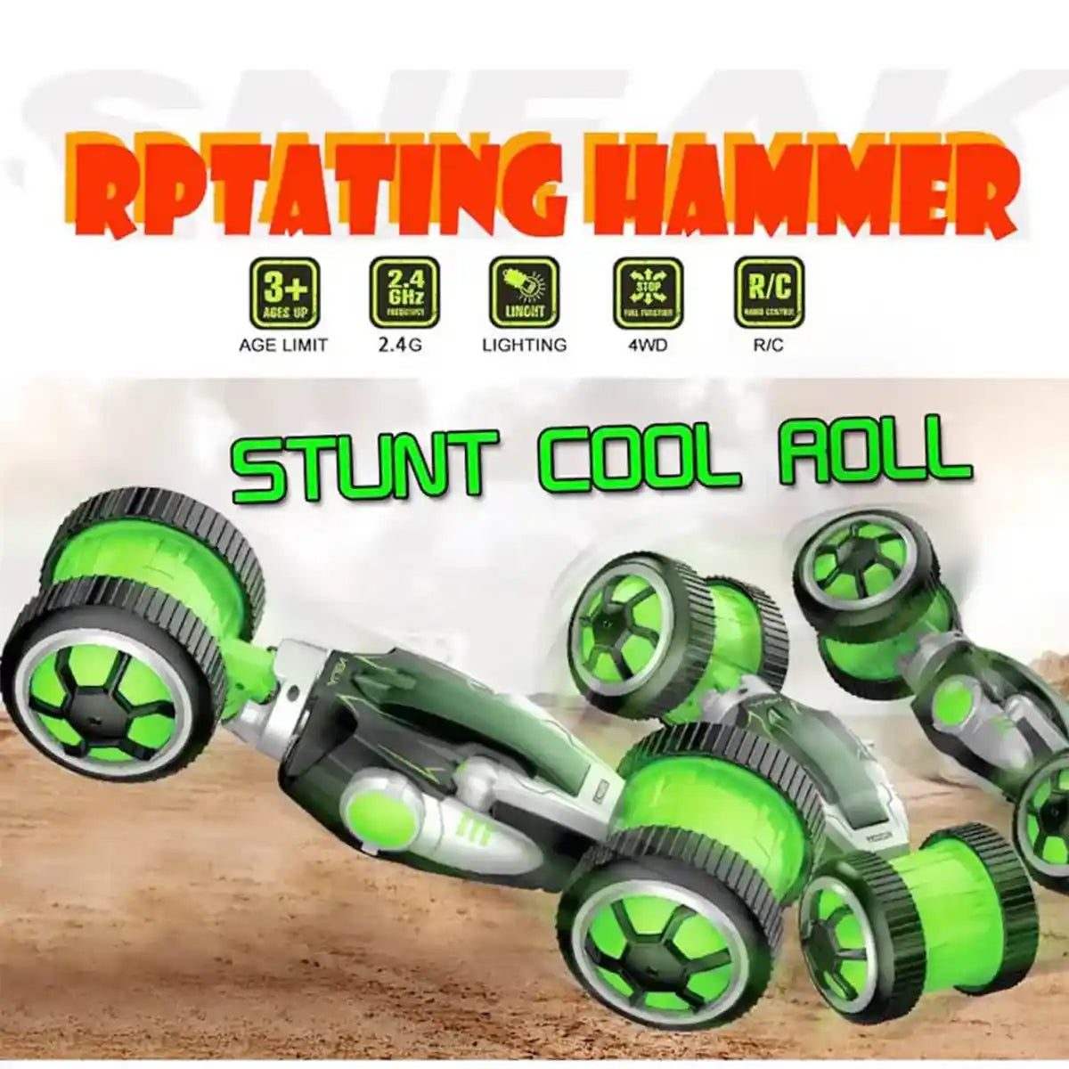 Mkb R/C Punisher Stunt Car 2.4ghz 3yrs+