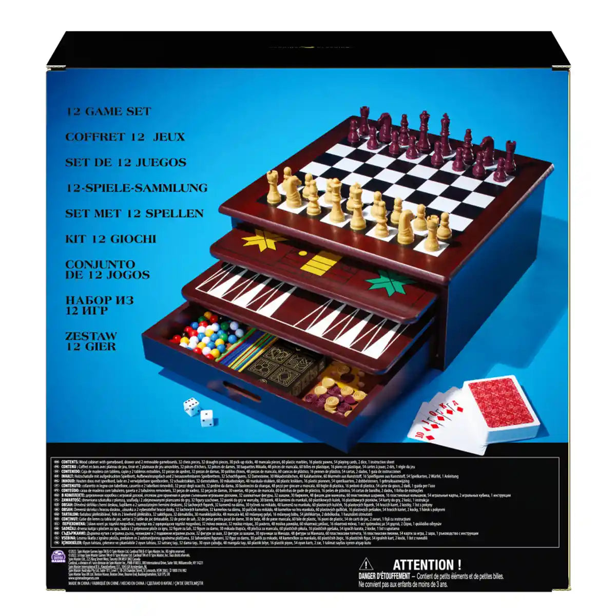 Game 12 in 1 Game Center Wood