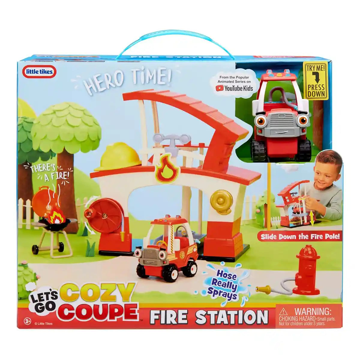 Little Tikes Letâ€™s Go Cozy Coupe Fire Station - Kiddy Zone
