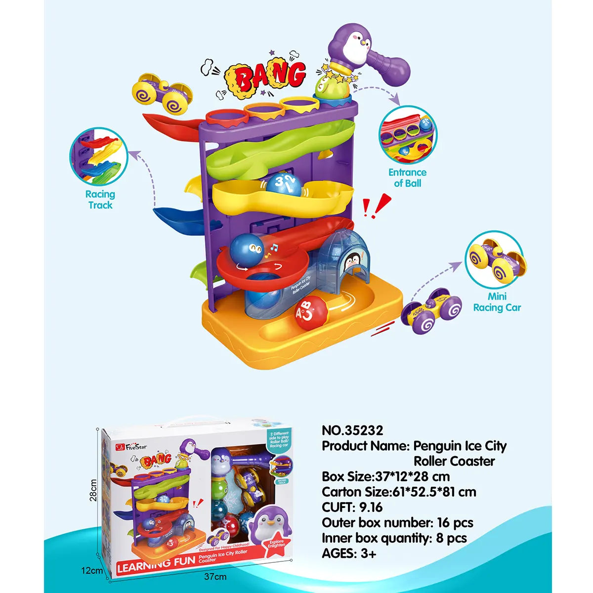 Fivestar Penguin Ice City Roller Coaster 3yrs+