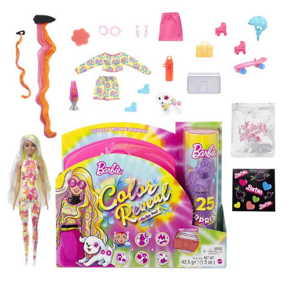 Color Reveal Barbie Neon Tie-Dye Giftset Asst. (3) - Kiddy Zone