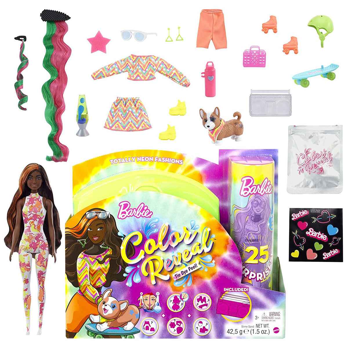 Color Reveal Barbie Neon Tie-Dye Giftset Asst. (3) - Kiddy Zone