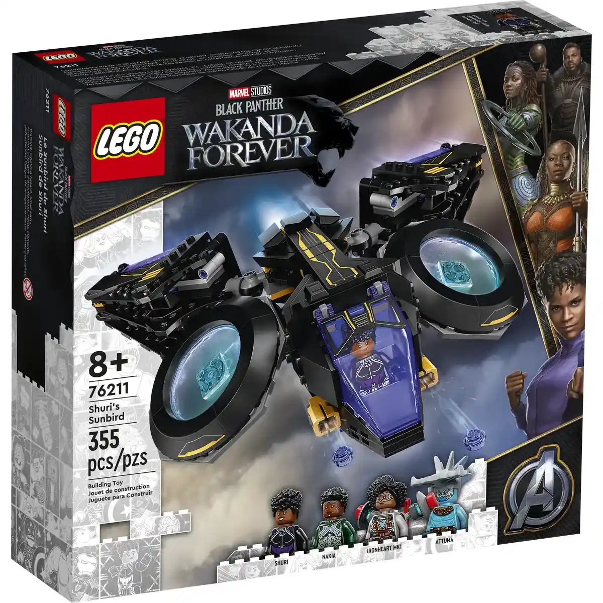 LEGO Marvel Shuri's Sunbird 76211 Building Kit (355 Pieces)