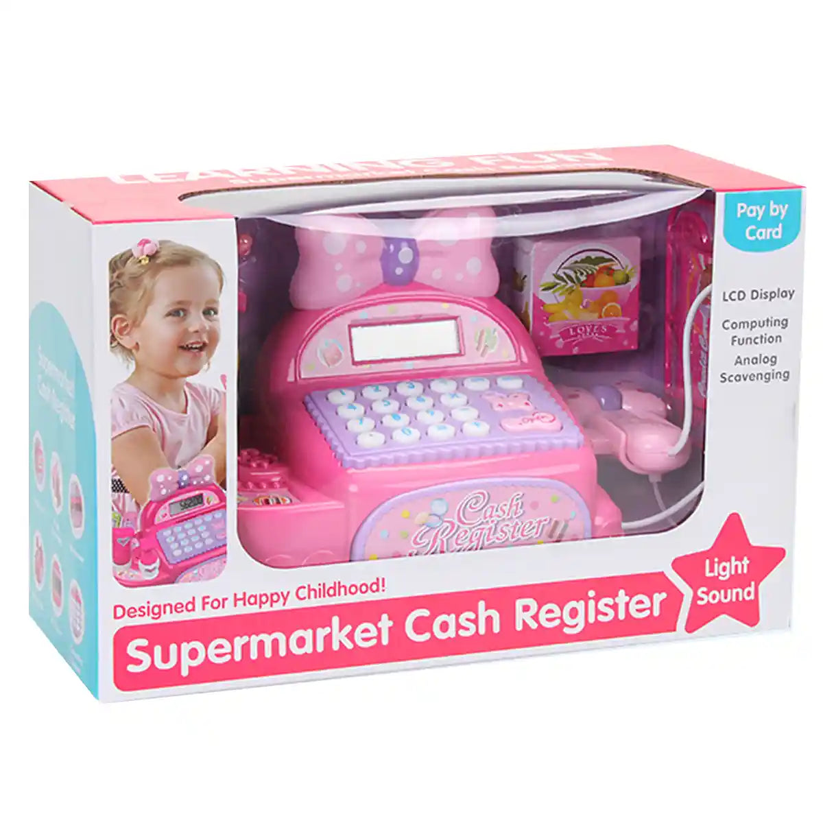 Fivestar Cash Register (Pink) With Calculation, Voice 3yrs+