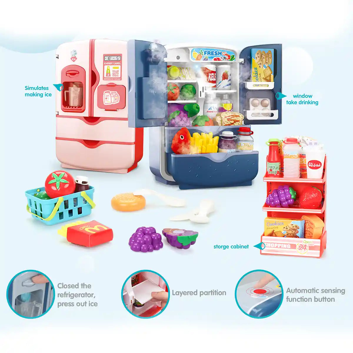Fivestar Refrigerator Toy With Spray (Mix Color Pink /Blue) 3yrs+