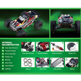 R/C 1: 10 Four-Wheel Drive High-Speed Car 46km/H (With Lights & Including Power) 14yrs+