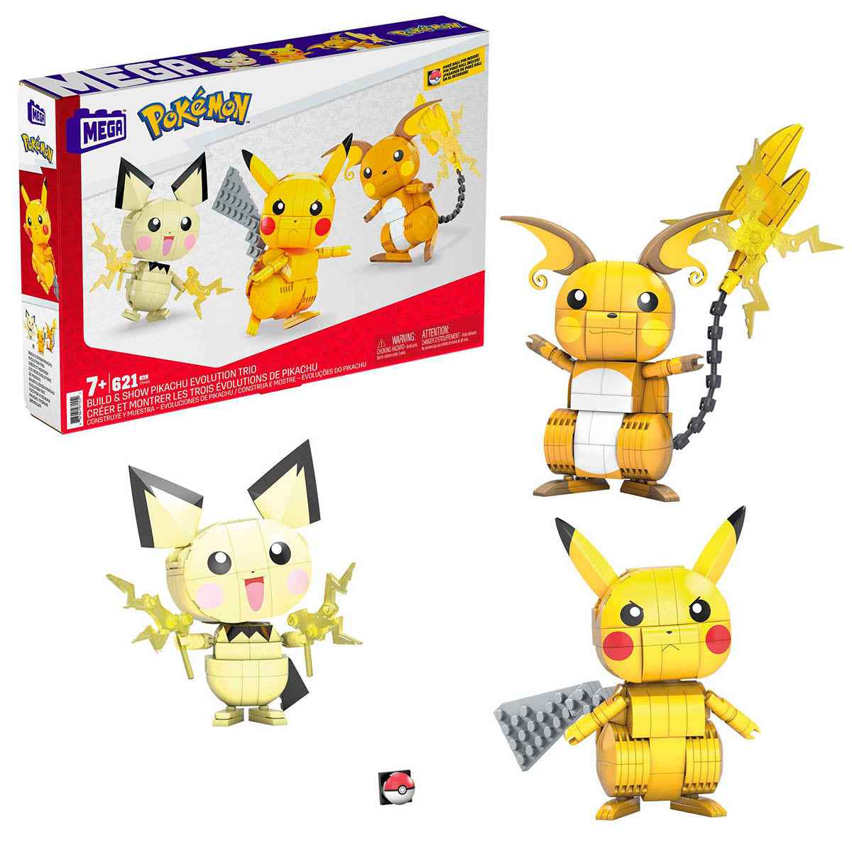 Pokémon - Build & Show Pikachu Evolution Trio - Kiddy Zone