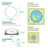 Intex Metal Frame Pool Set (W/220-240v Filter Pump), Ages 6+ 3.05mx76cm