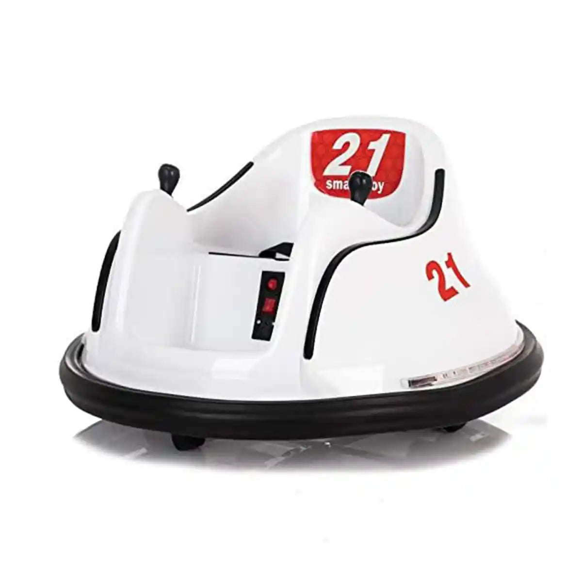 Bumper Spinning 360° Ride On Car White W/ 2motors - Kiddy Zone