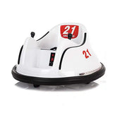 Bumper Spinning 360° Ride On Car White W/ 2motors - Kiddy Zone