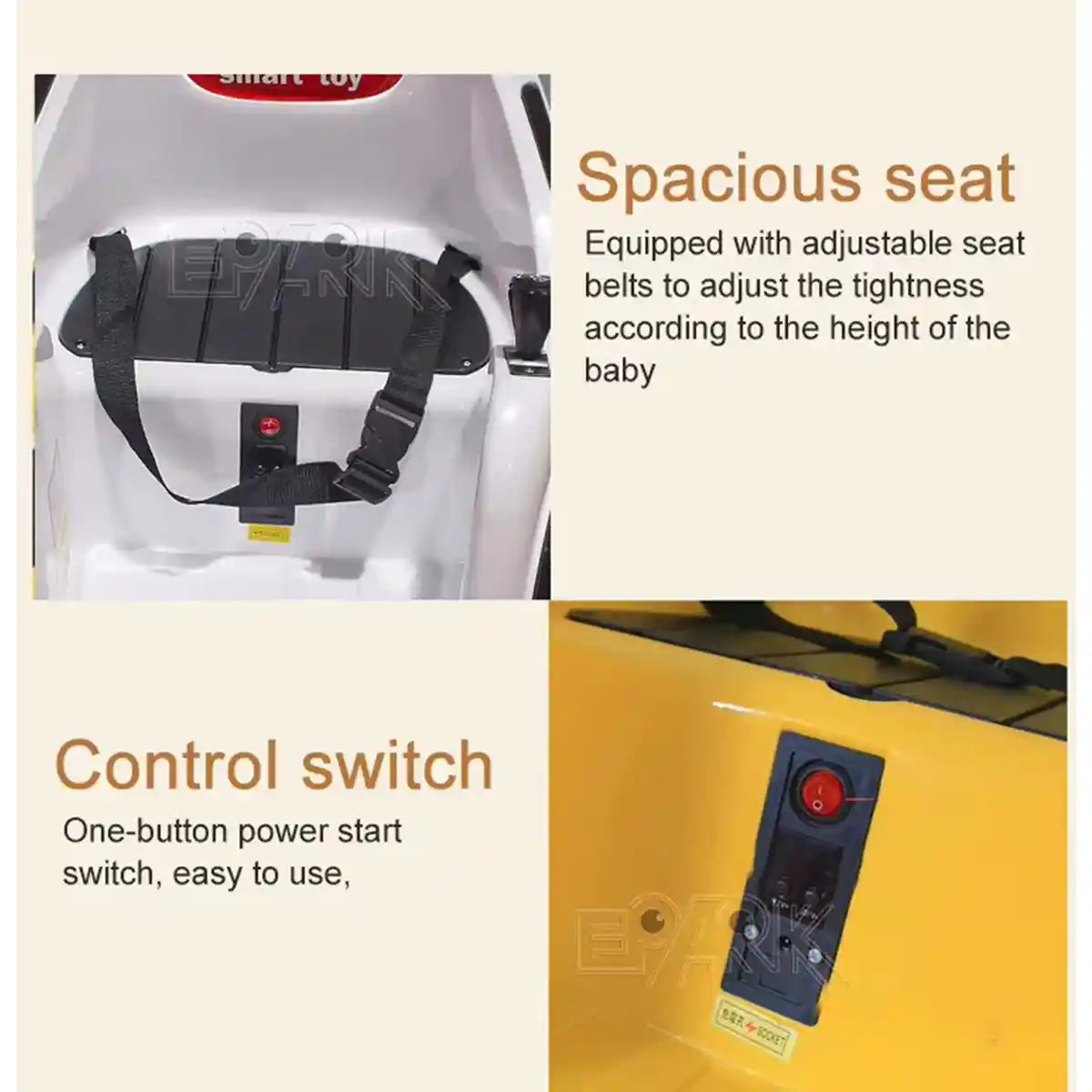 Bumper Spinning 360° Ride On Car Red W/ 2 motors