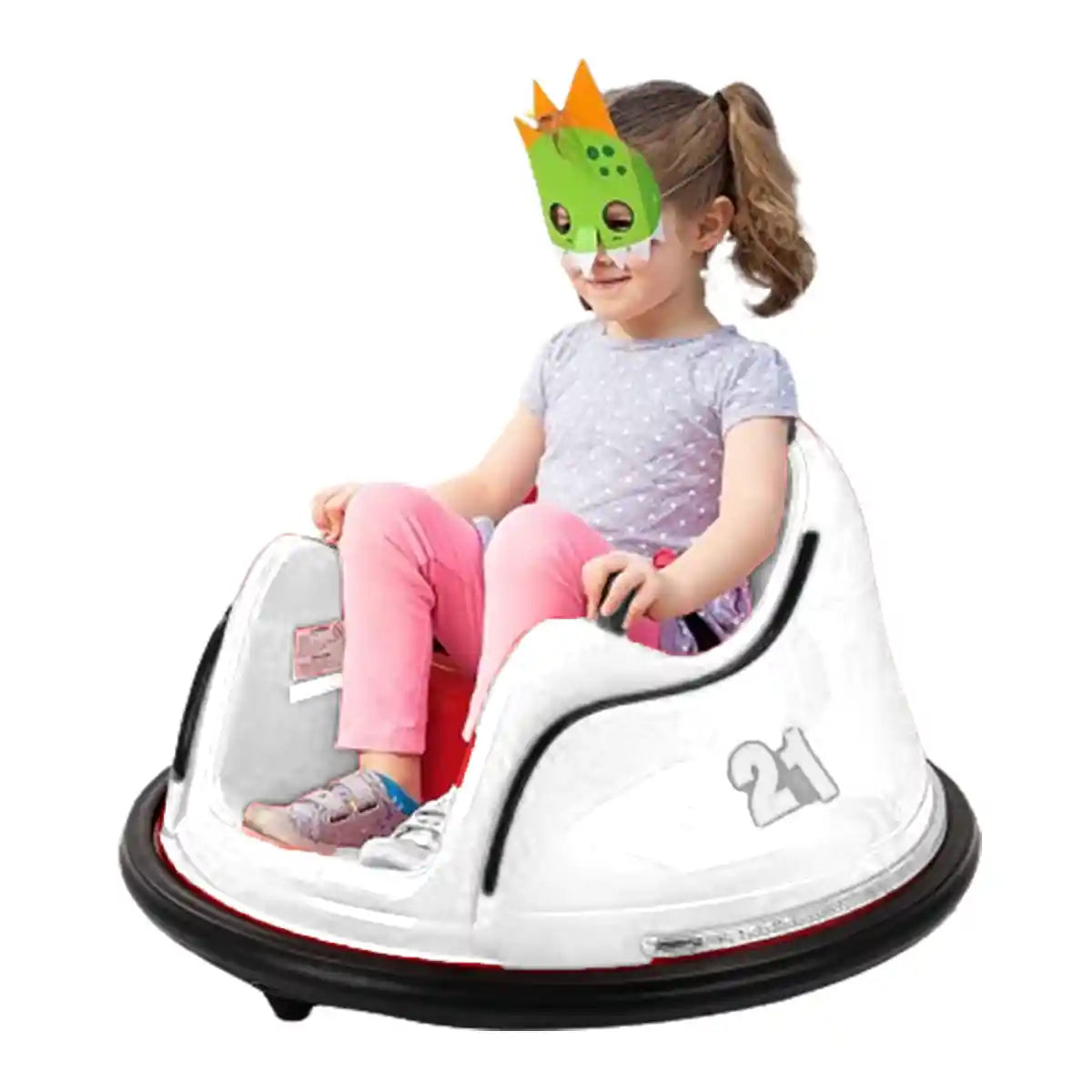 Bumper Spinning 360° Ride On Car White W/ 2motors - Kiddy Zone