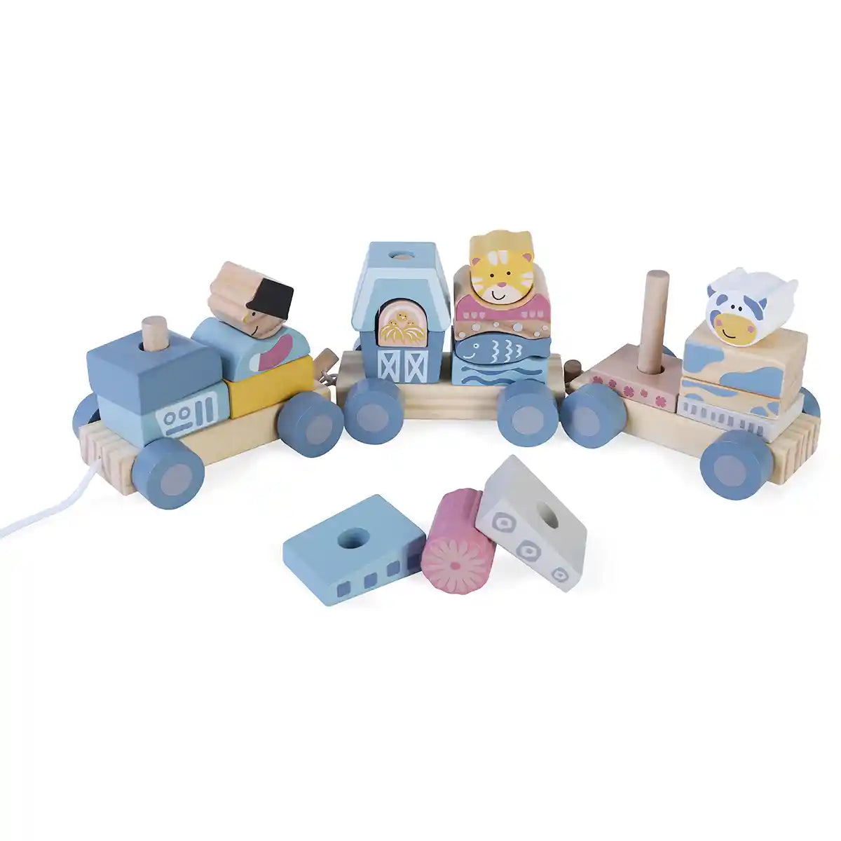 Wooden Block train set 1-3YRS