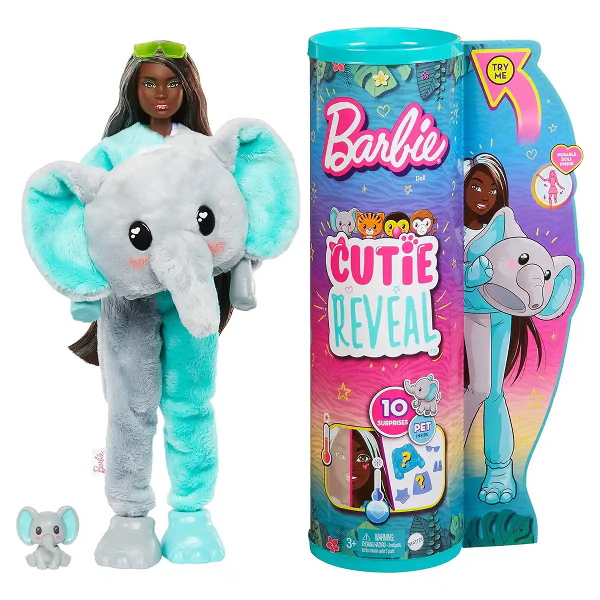 Barbie Cutie Reveal Barbie Jungle Friends Series - Elephant - Kiddy Zone