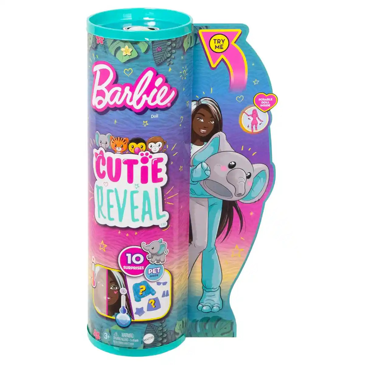 Barbie Cutie Reveal Barbie Jungle Friends Series - Elephant - Kiddy Zone