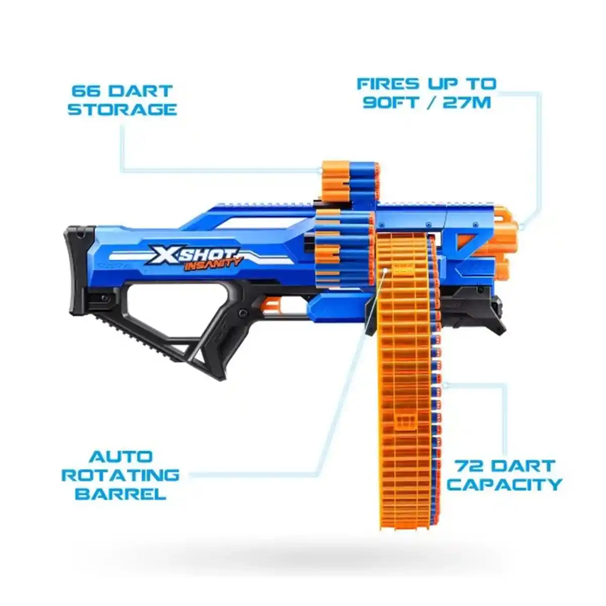 X-Shot Insanity-Mad Mega Barrel, Open Box