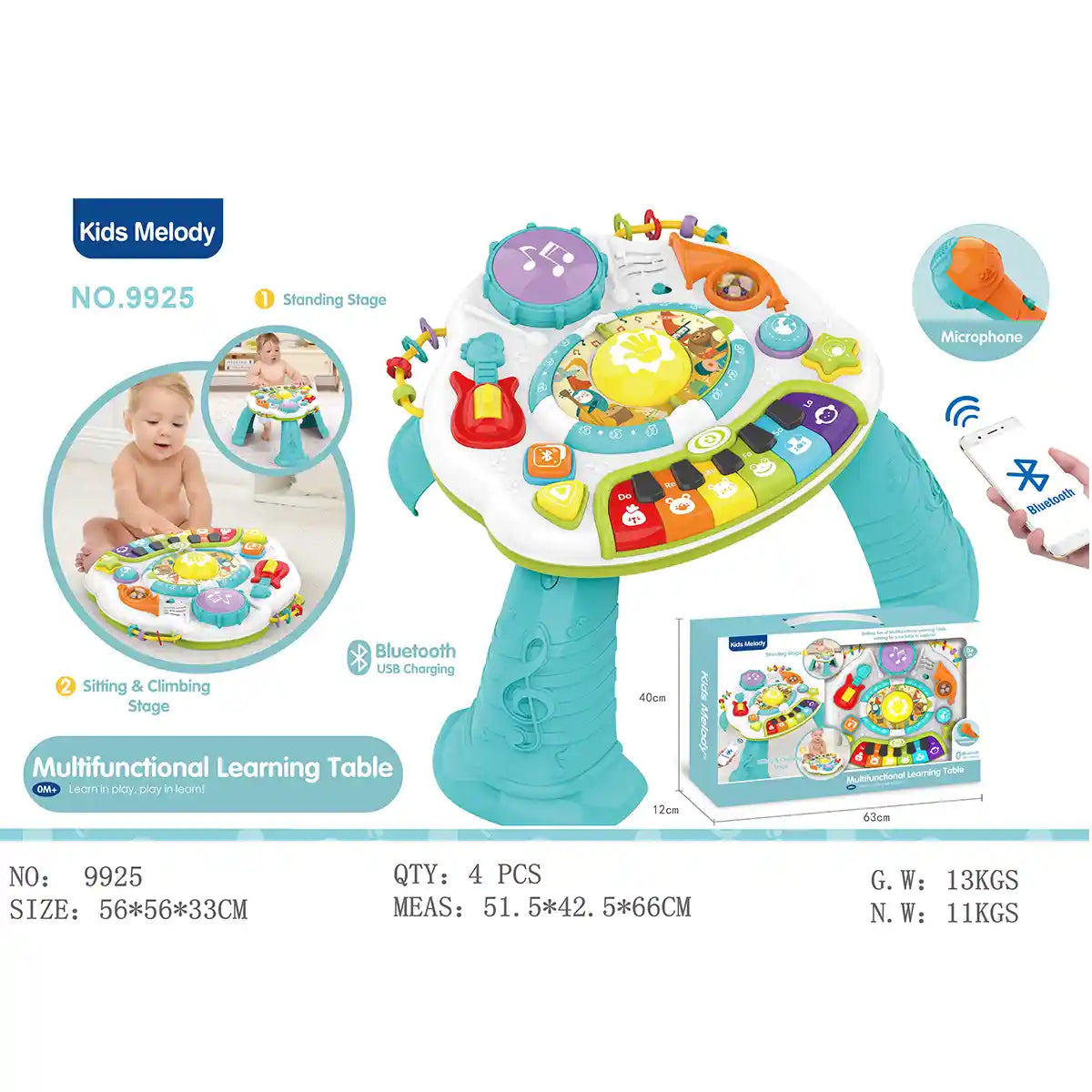 Play House Series Bluetooth Multi-Functional Study Table 0M+