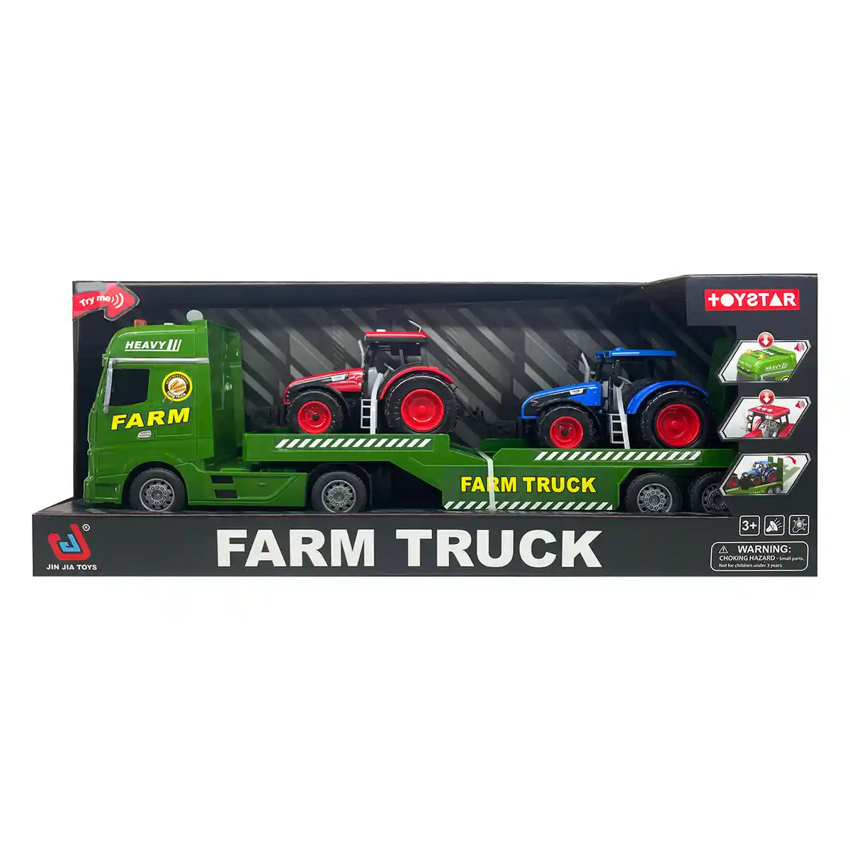 Jinjia 1:12 Farm Tractor Transporter Play Set 3yrs+