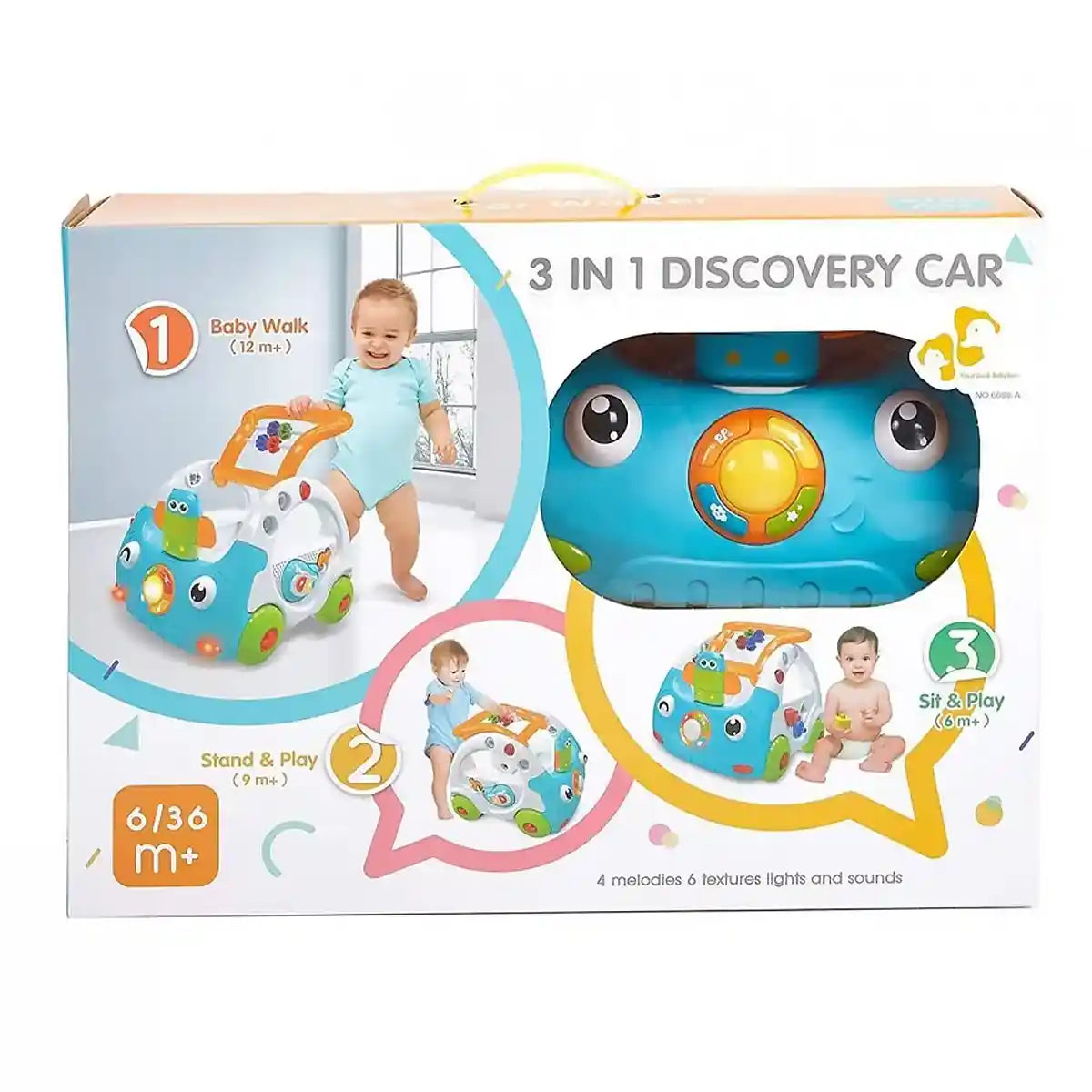 3 In 1 R/C Walker - Blue 6m+