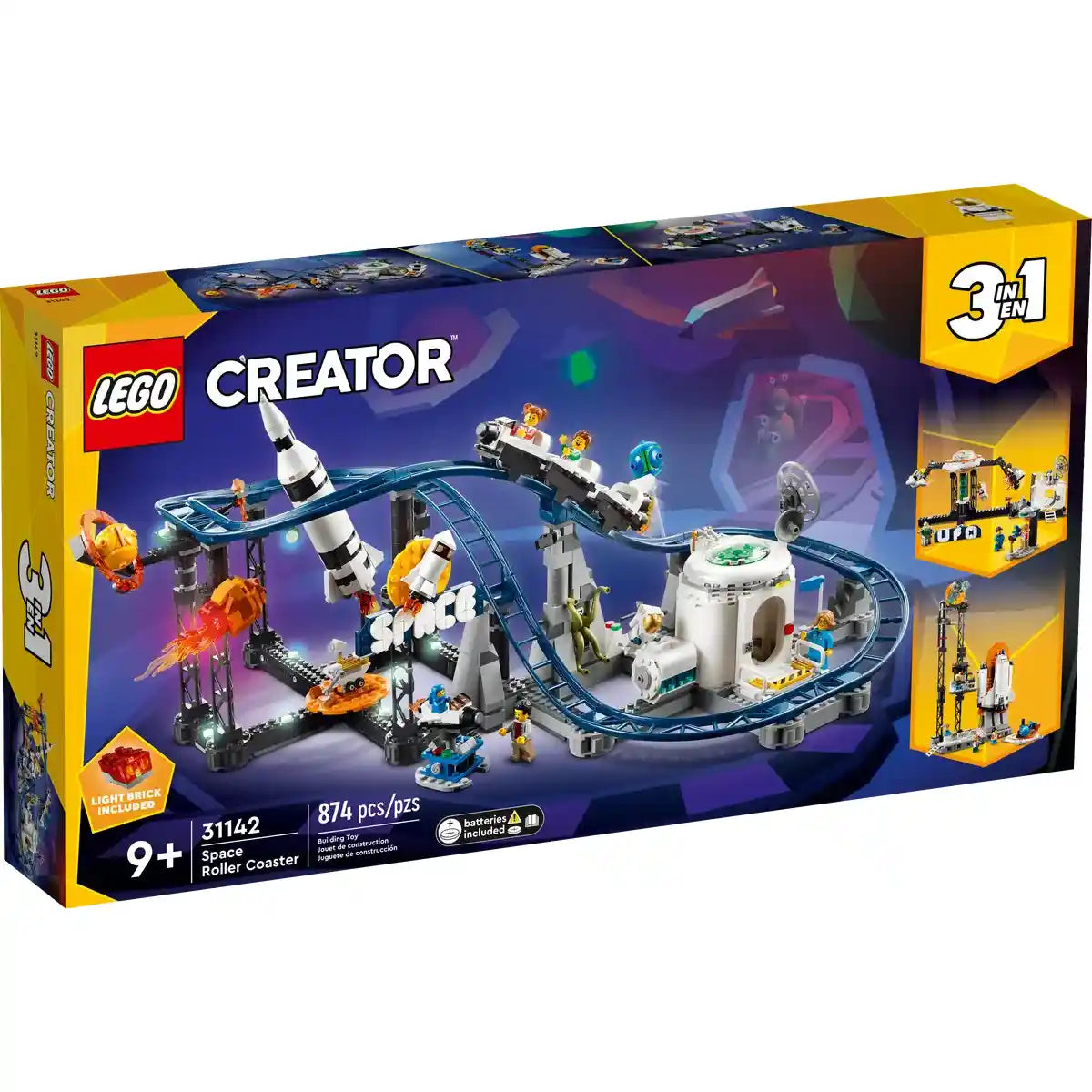 LEGO Creator Space Roller Coaster 31142 Building Toy Set (874 Pieces) - Kiddy Zone