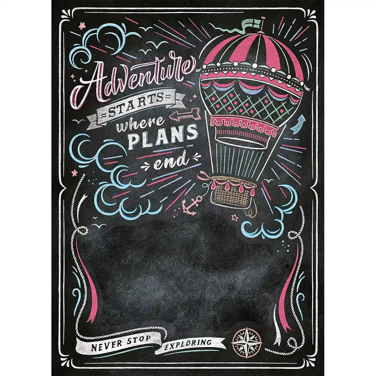 CLEM. PUZZLE BLACKBOARD TRAVEL 1000PCS