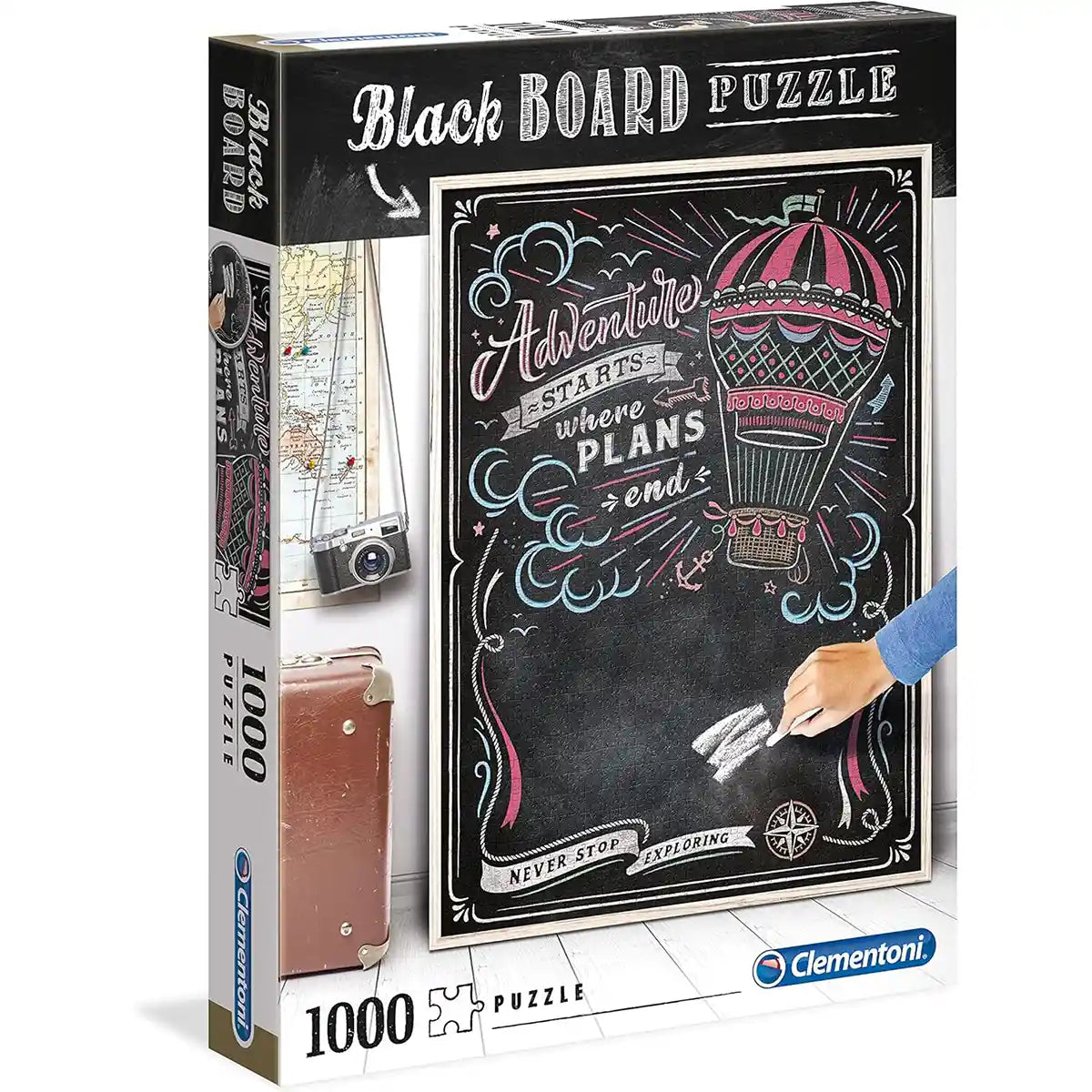 CLEM. PUZZLE BLACKBOARD TRAVEL 1000PCS
